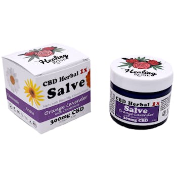 CBD Salve | Orange Lavender w/Chamomile 2.25oz | 300mg CBD | The Healing Rose